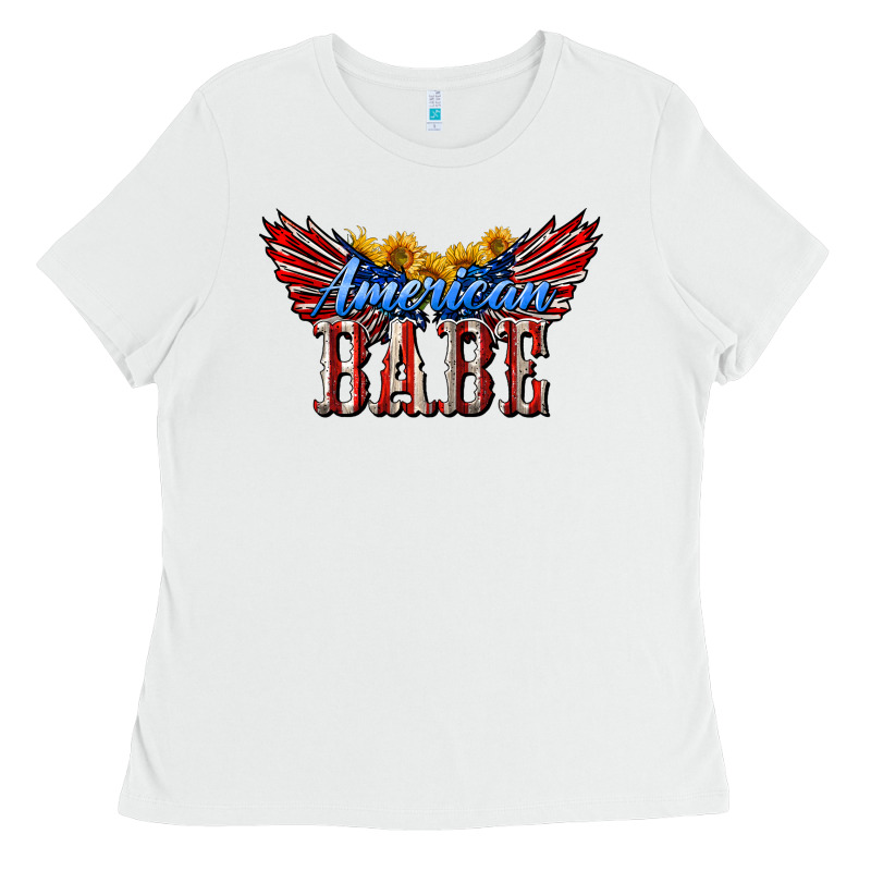American Babe With Sunflowers Ladies Tee by LillyAllenDesigns | Teevron
