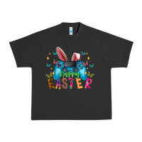 Pigment Black Happy Easter Gamer Urban Heavy Tee - CowhideDigitalArt