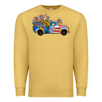 Antique Gold USA 4th of July Sunflower Truck Premium Sweatshirt - Jasminsmagicworld