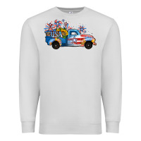 Dove Grey USA 4th of July Sunflower Truck Premium Sweatshirt - Jasminsmagicworld