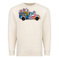 Sandshell USA 4th of July Sunflower Truck Premium Sweatshirt - Jasminsmagicworld