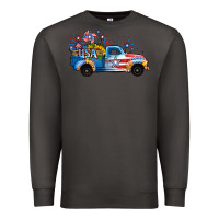 Smoke USA 4th of July Sunflower Truck Premium Sweatshirt - Jasminsmagicworld