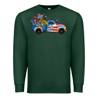Sports Green USA 4th of July Sunflower Truck Premium Sweatshirt - Jasminsmagicworld