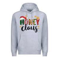 Heather Grey honey claus christmas Premium Hoodie - BarkalooDesign