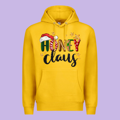 Honey Claus Christmas Premium Hoodie Designed By Barkaloodesign