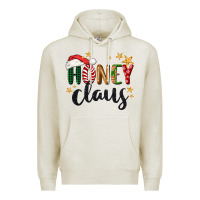 Oatmeal Heather honey claus christmas Premium Hoodie - BarkalooDesign