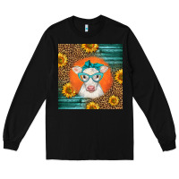 Black charolais cow Long Sleeve Tee - LillyAllenDesigns