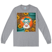 Heather Grey charolais cow Long Sleeve Tee - LillyAllenDesigns