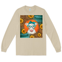 Mushroom charolais cow Long Sleeve Tee - LillyAllenDesigns