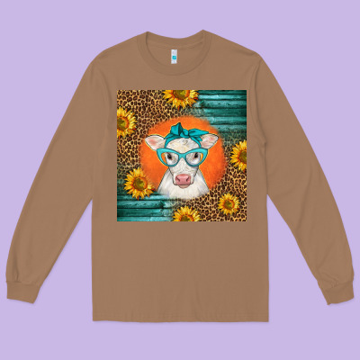 Charolais Cow Long Sleeve Tee Designed By Lillyallendesigns