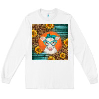 White charolais cow Long Sleeve Tee - LillyAllenDesigns