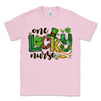 Bubblegum Pink St. Patrick's Day One lucky Nurse Classic Tee - OliviaCreatesArt