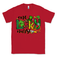 Red St. Patrick's Day One lucky Nurse Classic Tee - OliviaCreatesArt