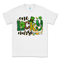 White St. Patrick's Day One lucky Nurse Classic Tee - OliviaCreatesArt