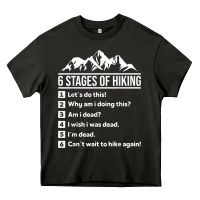 Hiking 6 Stages Of Hiking Funny Hiking Nature Adventure Heavy Core Tee | Teevron