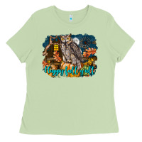 Matcha Happy Fall Y'all Owl Ladies Tee - LillyAllenDesigns