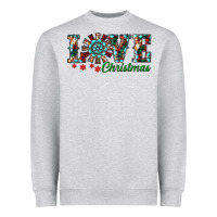 Heather Grey christmas love windmill Heavyweight Sweatshirt - RanaPortraitStore