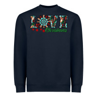 Navy christmas love windmill Heavyweight Sweatshirt - RanaPortraitStore