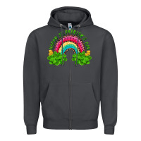 Smoke Happy St. Patrick's Day Rainbow And Shamrock Zipper Hoodie - RanaPortraitStore