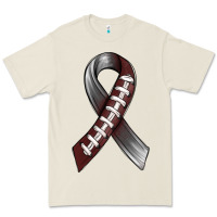 Bone Gray Ribbon American Football Premium Tee - BundleAndBundleShop