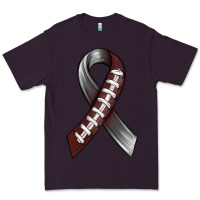Plum Gray Ribbon American Football Premium Tee - BundleAndBundleShop