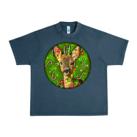 Midnight Navy red brocket deer christmas Urban Heavy Tee - LillyAllenDesigns