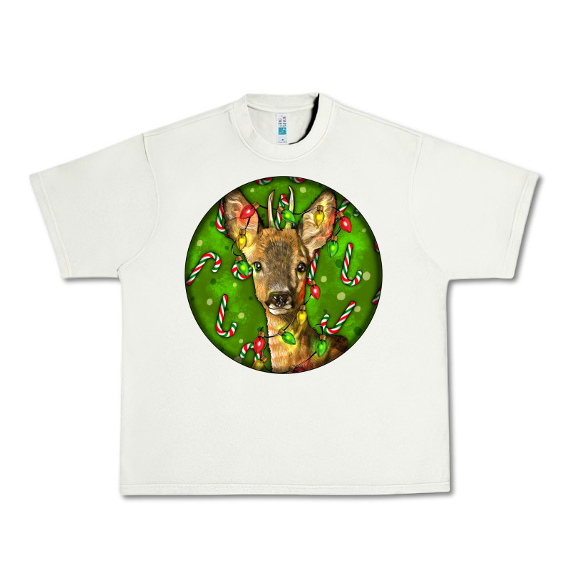 Red Brocket Deer Christmas Urban Heavy Tee by LillyAllenDesigns | Teevron