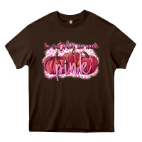 Chocolate Brown In October we wear pink Breast Cancer Heavy Core Tee - FaDigitalArtStudio