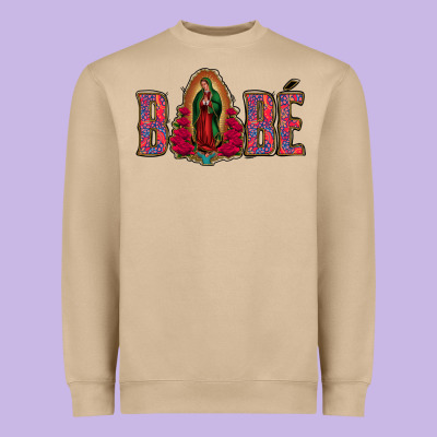 Bebe Our Lady Of Guadalupe Heavyweight Sweatshirt Designed By Jasminsmagicworld