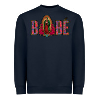 Navy Bebe Our Lady Of Guadalupe Heavyweight Sweatshirt - Jasminsmagicworld