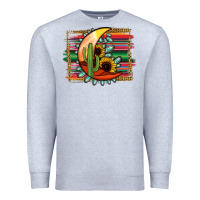 Heather Grey Desert Moon With Serape Background Premium Sweatshirt - Jasminsmagicworld