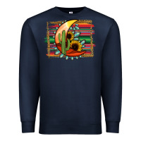 Navy Desert Moon With Serape Background Premium Sweatshirt - Jasminsmagicworld