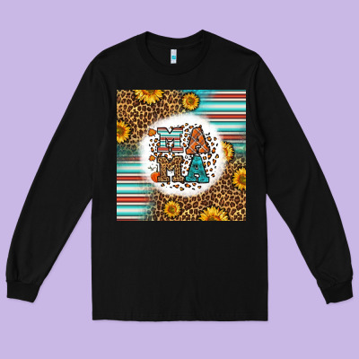 Western Fall Mama Long Sleeve Tee Designed By Lillyallendesigns