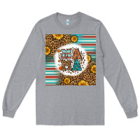 Heather Grey western fall mama Long Sleeve Tee - LillyAllenDesigns