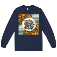 Navy western fall mama Long Sleeve Tee - LillyAllenDesigns