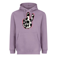 Lavender Black White Dalmatian Peace Sign Heavyweight Hoodie - Jasminsmagicworld