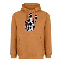 Meerkat Black White Dalmatian Peace Sign Heavyweight Hoodie - Jasminsmagicworld