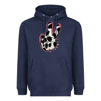 Navy Black White Dalmatian Peace Sign Heavyweight Hoodie - Jasminsmagicworld