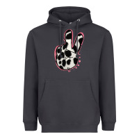 Smoke Black White Dalmatian Peace Sign Heavyweight Hoodie - Jasminsmagicworld