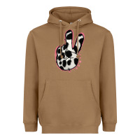 Toasted Coconut Black White Dalmatian Peace Sign Heavyweight Hoodie - Jasminsmagicworld