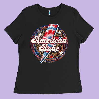 Western American Babe Patriotic Ladies Tee Designed By Lillyallendesigns