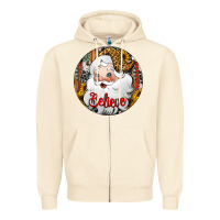 Sandshell believe Santa Claus Christmas Zipper Hoodie - Jasminsmagicworld