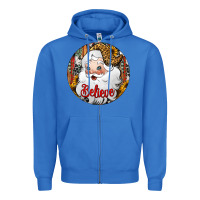 True Royal believe Santa Claus Christmas Zipper Hoodie - Jasminsmagicworld