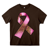 Chocolate Brown Breast Cancer ribbon Heavy Core Tee - FaDigitalArtStudio