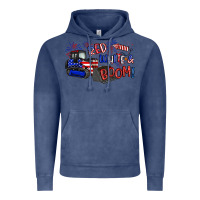Vintage Denim red white and boom Vintage Hoodie - Artiststas
