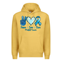 Antique Gold Peace Love Cure Prostate Cancer Premium Hoodie - Jasminsmagicworld