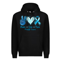 Black Peace Love Cure Prostate Cancer Premium Hoodie - Jasminsmagicworld