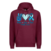 Peace Love Cure Prostate Cancer Premium Hoodie | Teevron