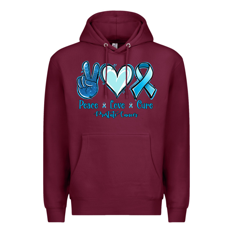 Peace Love Cure Prostate Cancer Premium Hoodie by Jasminsmagicworld | Teevron