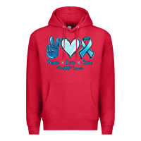 Cardinal Peace Love Cure Prostate Cancer Premium Hoodie - Jasminsmagicworld
